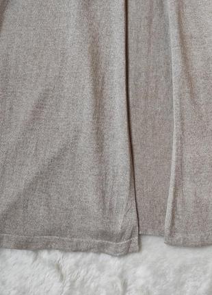 Бежевый натуральный шелковый кашемировый свитер кардиган шелк кашемир длинная кофта вязаная батал6 фото