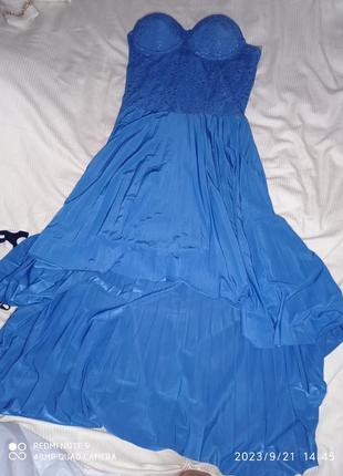 Синее платье1 фото