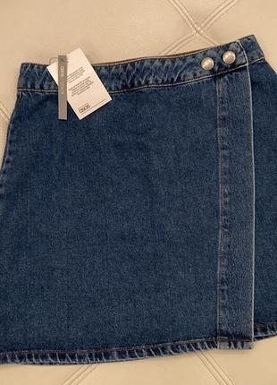 Синяя джинсовая мини-юбка на запах asos3 фото
