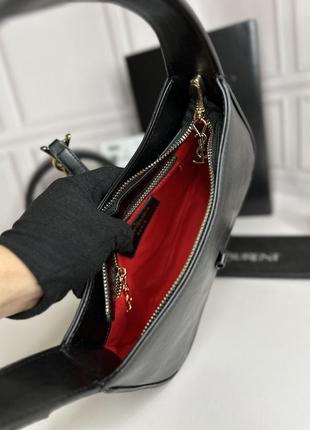 Женская трендовая сумочка yves saint laurent | сумка черная с золотистым лого ив сен лоран5 фото