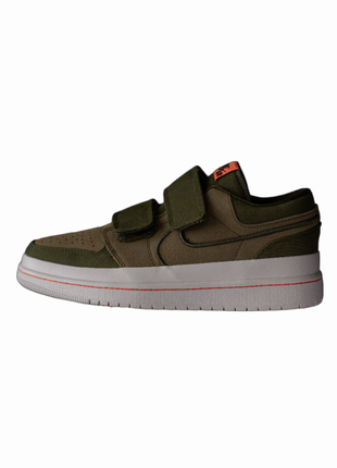 Мужские кроссовки jordan 1 low double strap khaki.