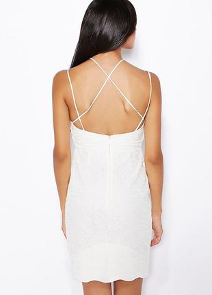 Красивое гипюровое белое мини платье topshop10 фото