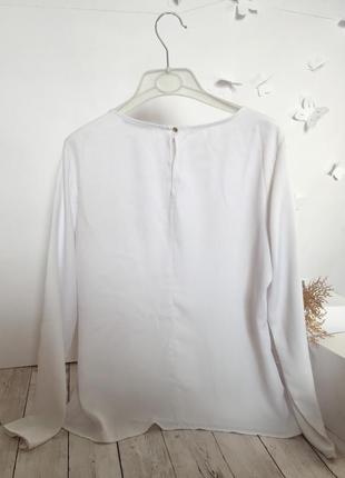 Базовая блузка с длинным рукавом стеганая собранная базовая волан длинный рукав длинная прямая классическая2 фото