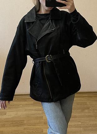 Вінтажна куртка косуха шкірянка zara cos y2k
