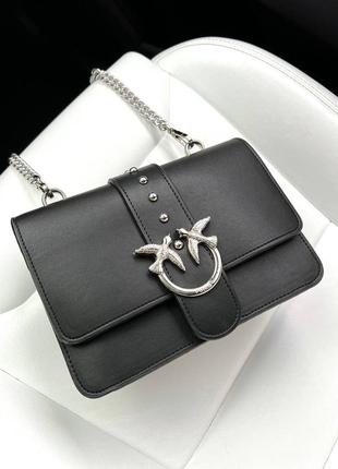 Женская сумка pinko classic love bag black / silver