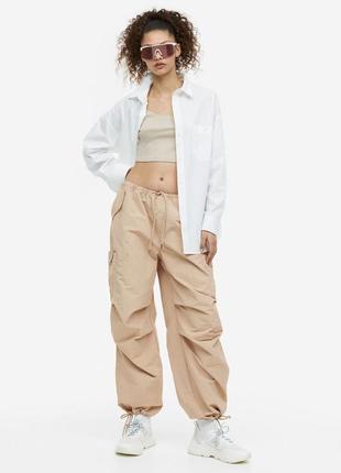 Женские брюки джоггеры карго h&m