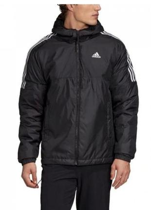 Куртка adidas 3 stripe essential hooded black оригінал1 фото