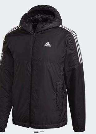 Куртка adidas 3 stripe essential hooded black оригінал3 фото