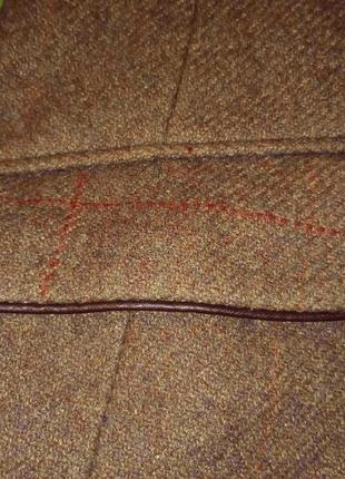 В винтажном стиле в принт квадрат клетка пальто шерсть шерстяное wool теплое клетка10 фото