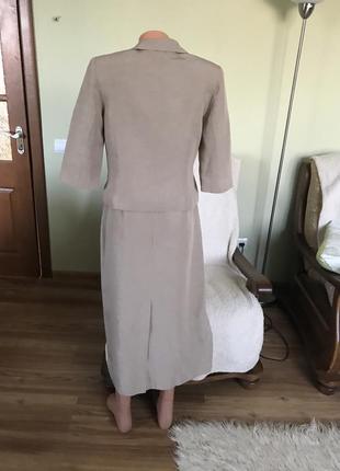 Льняное платье с пиджаком2 фото