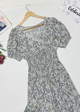 Прекрасное цветочное дневное платье vivance floral maxi dress  с глубоким v-образным вырезом и корот4 фото