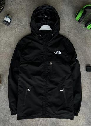 Ветровка the north face tnf черная, серая, белая куртка тн1 фото