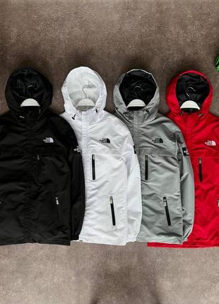 Ветровка the north face tnf черная, серая, белая куртка тн1 фото