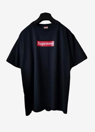 Supreme бесшовная коттоновая футболка оверсайз