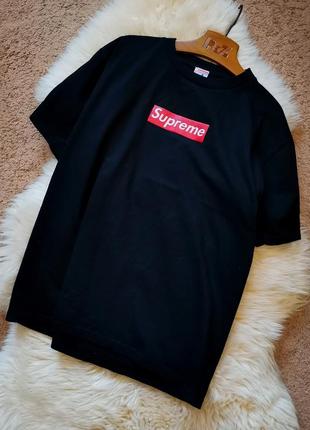 Supreme футболка оверсайз хлопок унисекс длинная футболка1 фото