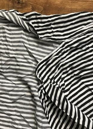 Жіноча смугаста блуза h&m (ейч енд ем срр ідеал оригінал чорно-біла)3 фото