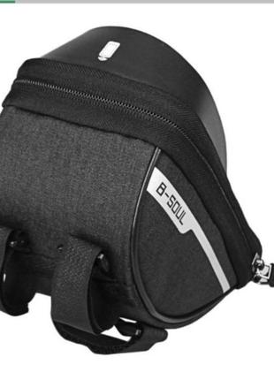 Велосипедна сумка тримач для телефону до 7 дюймів black/чохол для велосипеда на кермо3 фото