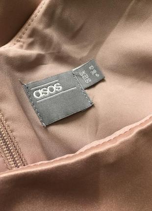 Сукня міді пудрового кольору asos р.108 фото