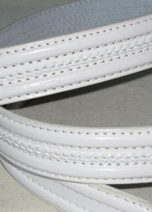 Испания высочайшее качество сalidad superior новый белый кожаный глянцевый ремень кожаный ремень5 фото