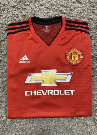 Футболка футбольная fc manchester united 2018/2019 от adidas