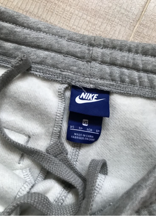 Теплые, подростковые штаны джоггеры на флисе, высокая посадка, от nike. 158/1646 фото