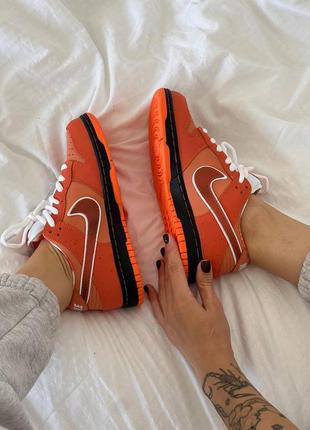 Кроссовки nike dunk low  orange lobster6 фото