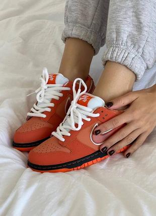 Кроссовки nike dunk low  orange lobster8 фото