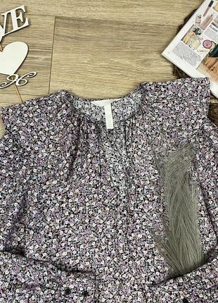 H&m шикарна блуза з обʼємним рукавом і трендовим  коміром5 фото