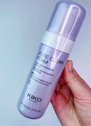 Очищающая пенка pure clean foam kiko milano. кико мило.