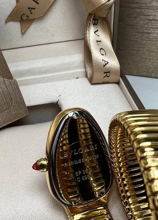 Часы змея наручные женские золотистые брендовые в стиле bvlgari8 фото