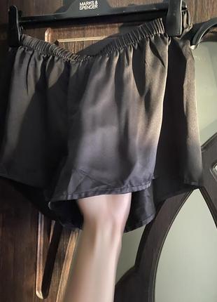 Шикарный, комплект, нижнего, белья, маечка, с шортиками, черного цвета, от дорогого бренда: anna field 👌6 фото