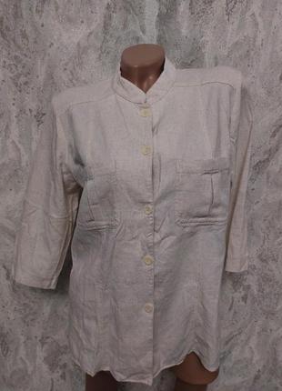 Женская блуза лен и вискоза.на пуговицах.1 фото