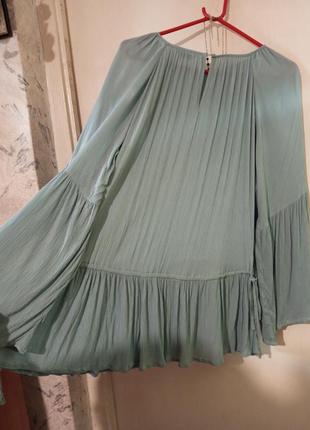 Натуральная,женственная блузка,жатка,с широким рукавом,бохо,большого размера,cubus4 фото
