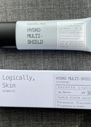 Крем з spf30 від logically, skin hydro multi-shield sun essence spf30 pa++++ 40ml