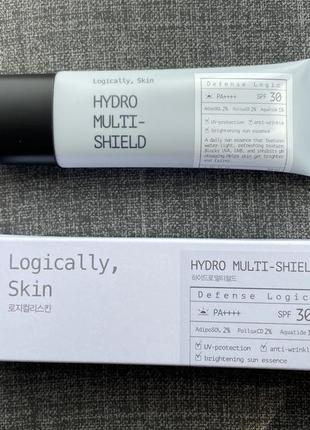 Крем з spf30 від logically, skin hydro multi-shield sun essence spf30 pa++++ 40ml