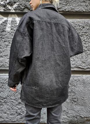 Стильная джинсовка, удлиненная. корея. размер xs-s3 фото