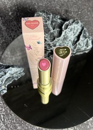 Увлажняющая помада too faced too femme heart core lipstick