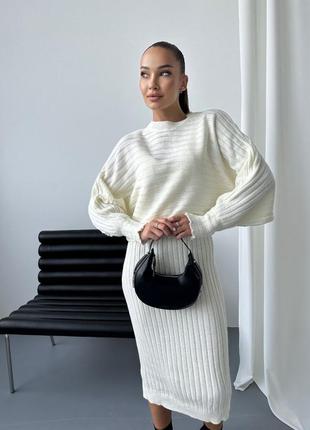 Костюм туречковина, платье + свитер оверсайз4 фото