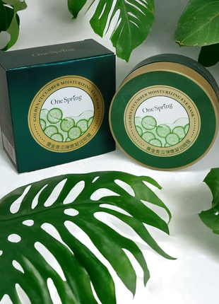 Гидрогелевые патчи с экстрактом огурца🥒 и био-золотой 🌞 one spring 60 шт