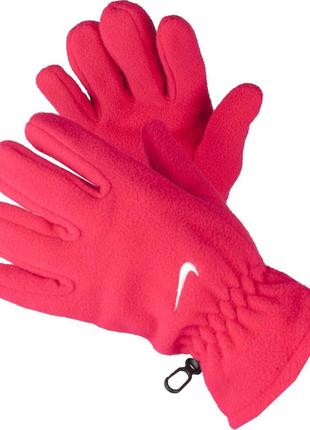 Перчатки варежки флис nike fleece gloves pink1 фото