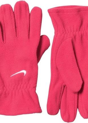 Перчатки варежки флис nike fleece gloves pink2 фото