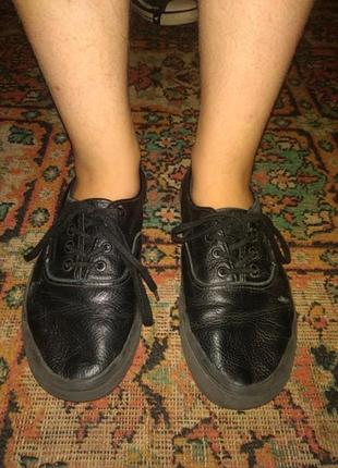 Кожаные кеды vans