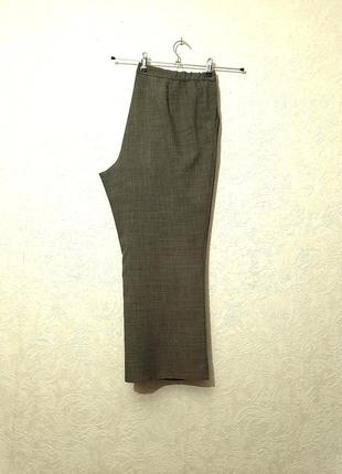 Marks & spencer штани вкорочені або на короткий зріст батали меланж колір сіро-хакі-коричневі жіночі