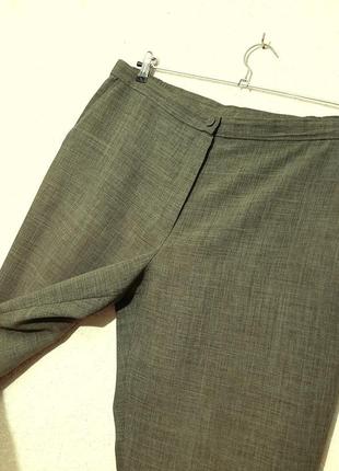 Marks & spencer штани вкорочені або на короткий зріст батали меланж колір сіро-хакі-коричневі жіночі4 фото
