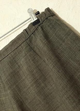 Marks & spencer штани вкорочені або на короткий зріст батали меланж колір сіро-хакі-коричневі жіночі6 фото