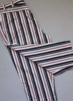 Трендовые стильные стрейчевые брюки капри в разноцветные полосы большого размера  walbusch8 фото