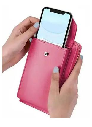 Женский клатч-шумка baellerry forever young, кошелек сумка с отделением для телефона. цвет: розовый3 фото