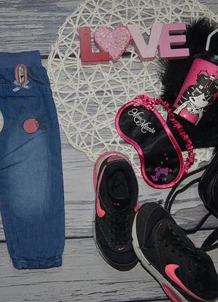 3 - 6 месяцев 62-68 см фирменные утепленные джинсы для моднявок с зайкой зайчиком