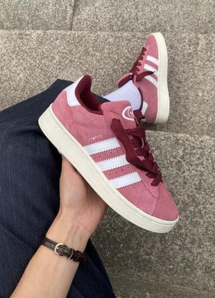 Кроссовки женские adidas campus 00s pink/white