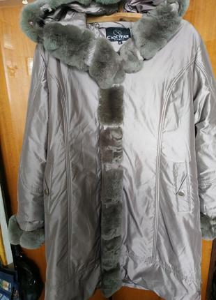 Супер шикарная куртка длинная плащ пуховик пальто зима демисезонный2 фото